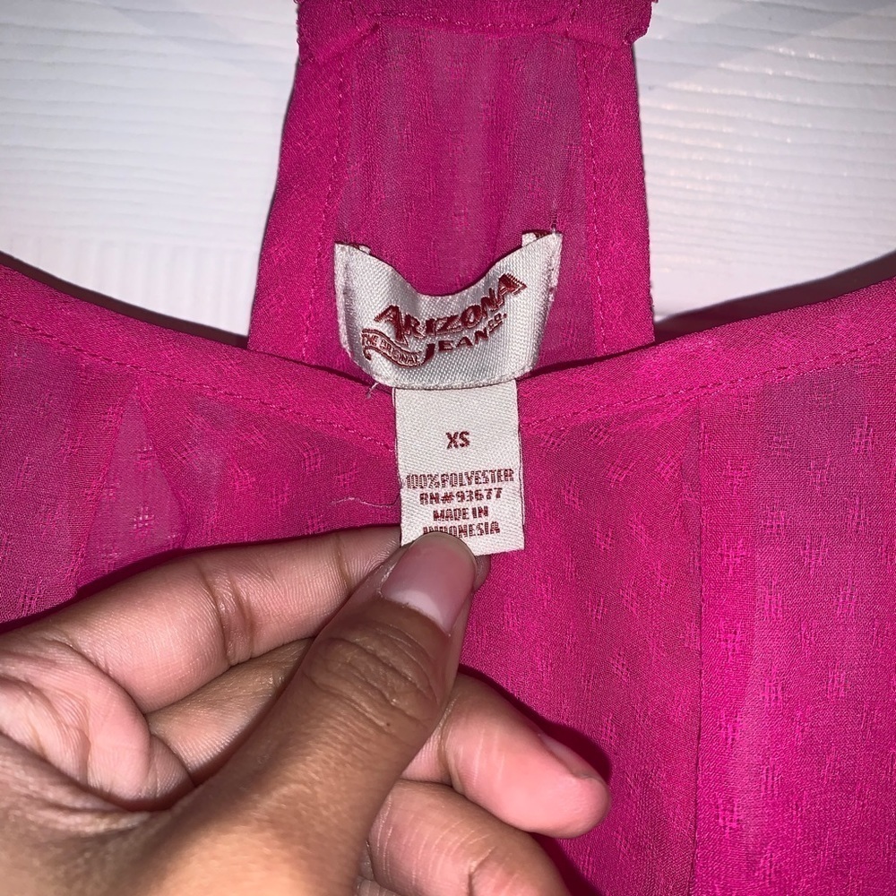 Arizona pink sheer tank top - Picture 2 of 4